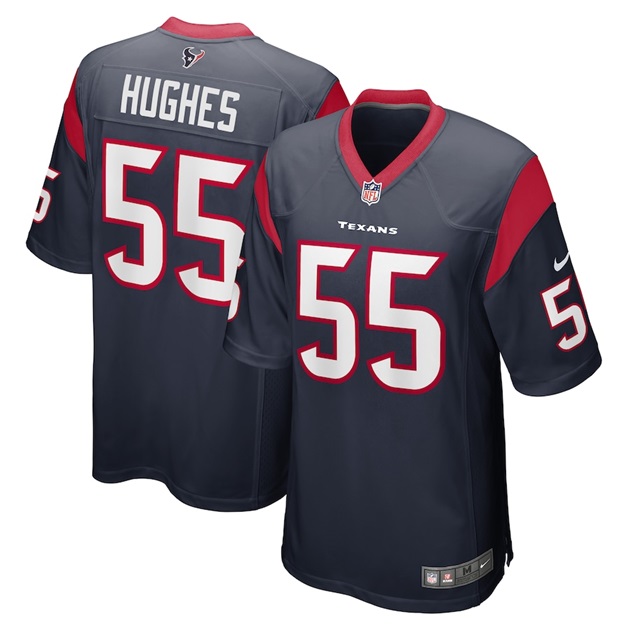 mens nike jerry hughes navy houston texans game player jersey